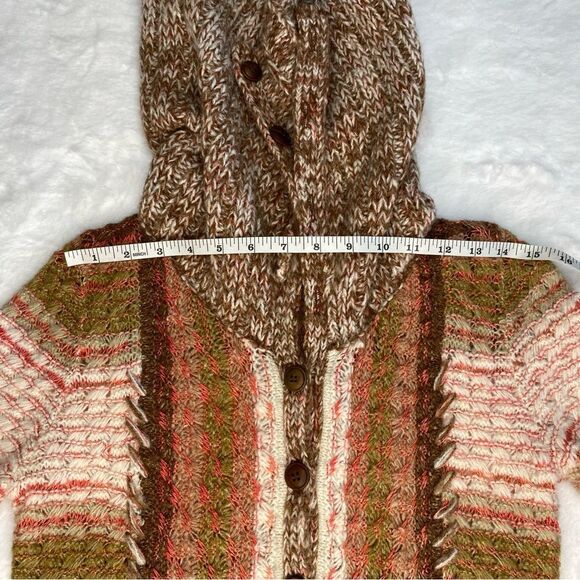 Sleeping on Snow x Anthropologie Cowl Neck Pink/ Brown Cardigan Size Small - Picture 13 of 16